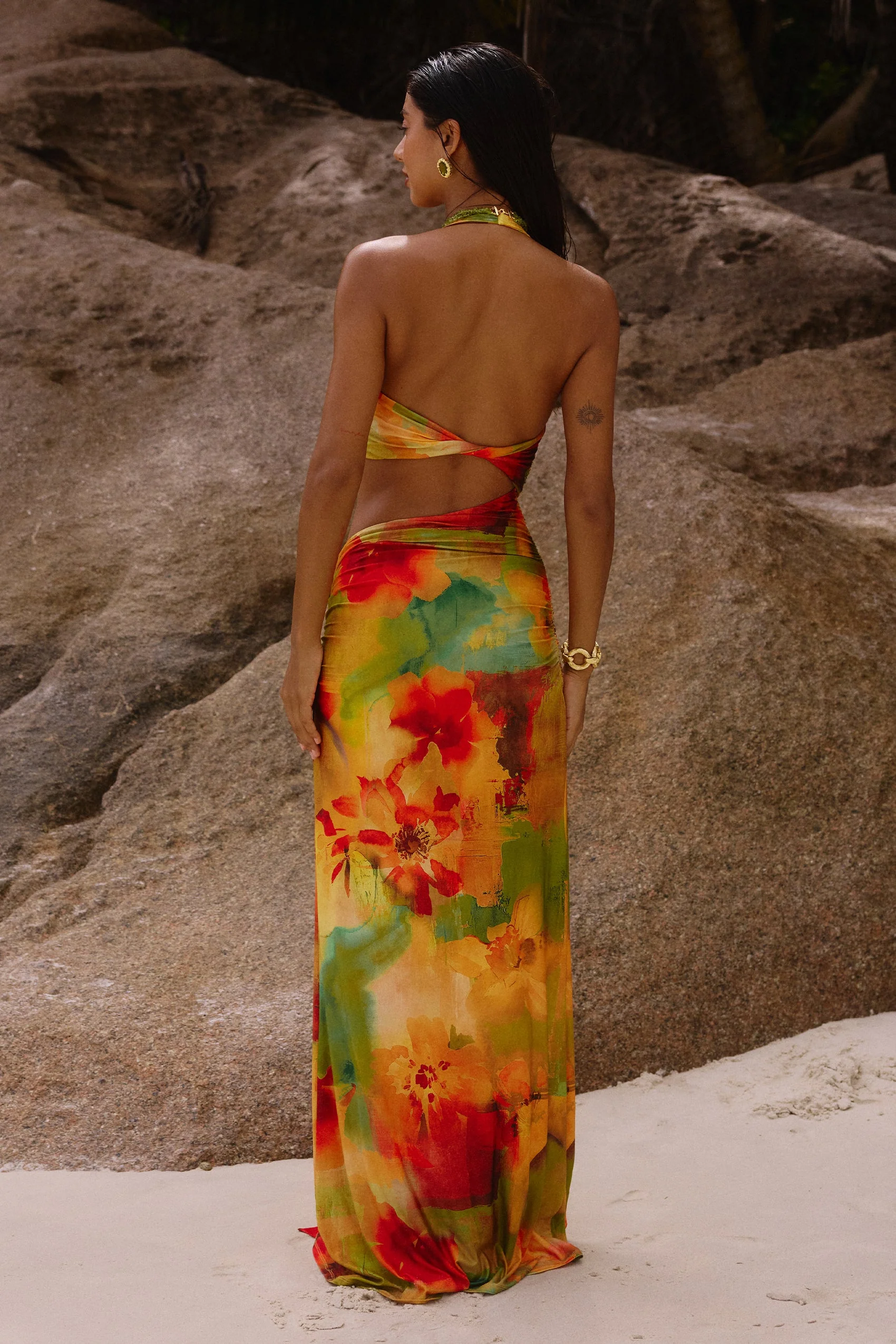 Amani Jersey Maxi Dress in Solara - Image 3