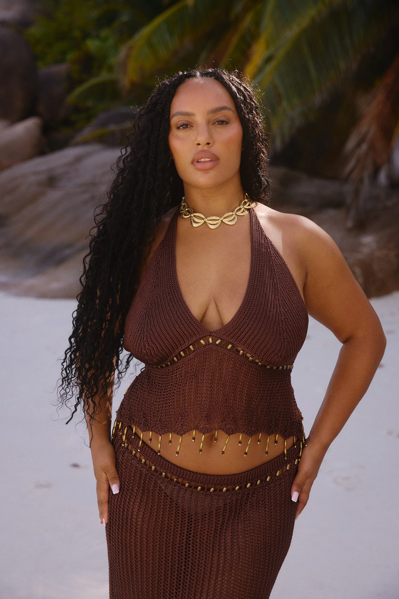 Amare Crochet Top in Cacao - Image 5