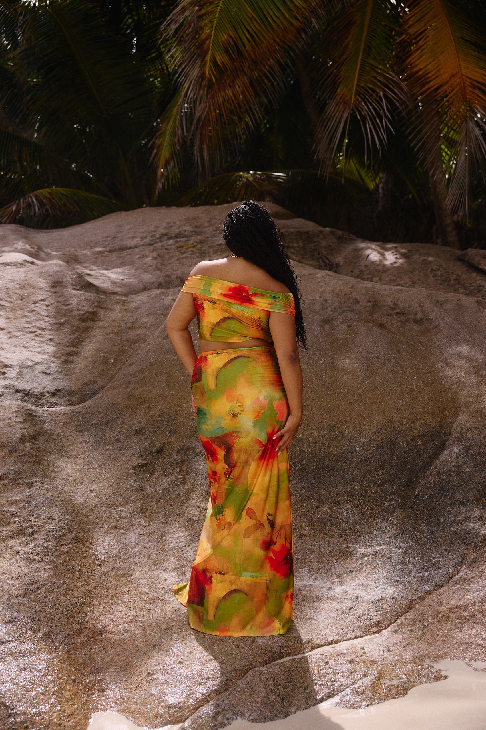 Azura Jersey Maxi Skirt in Solara - Image 13