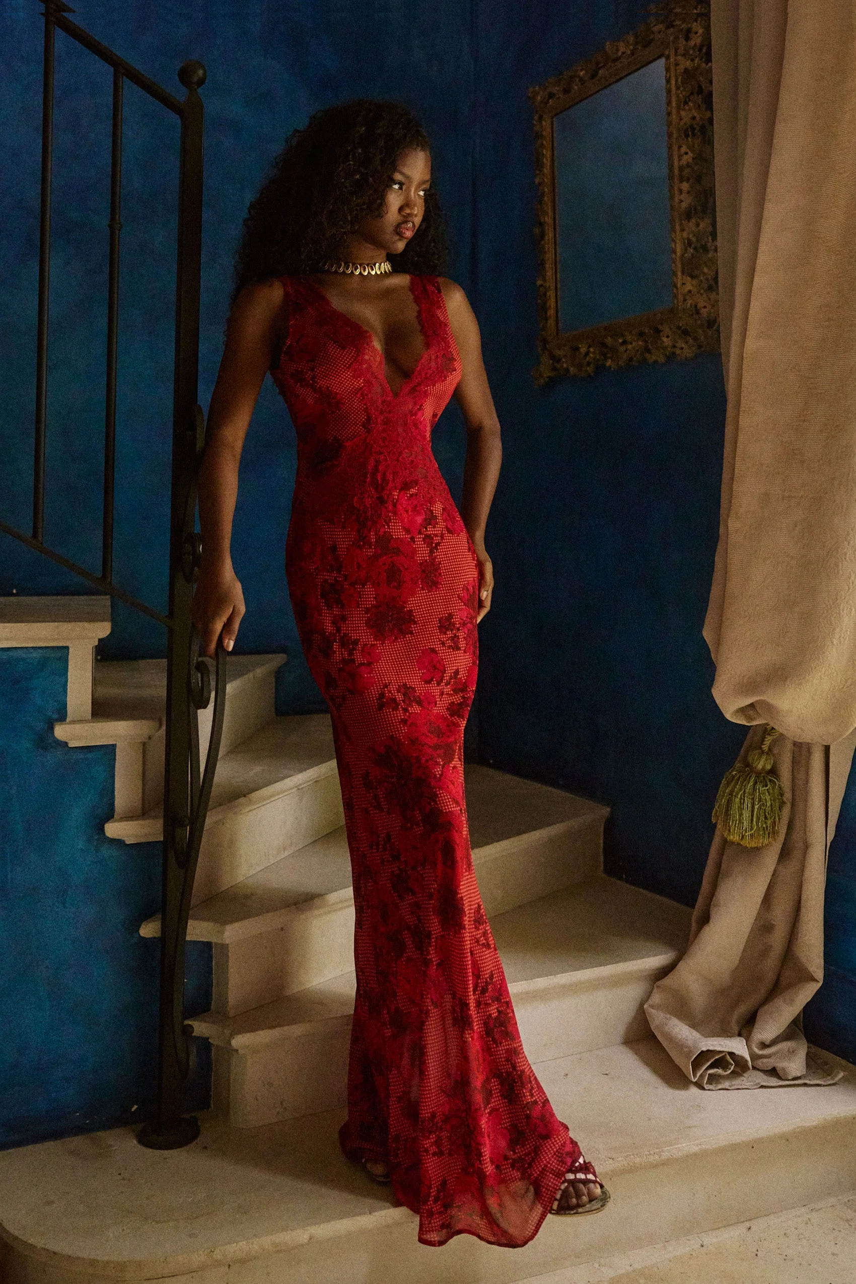 Juliette Maxi Dress in Rose - Image 11