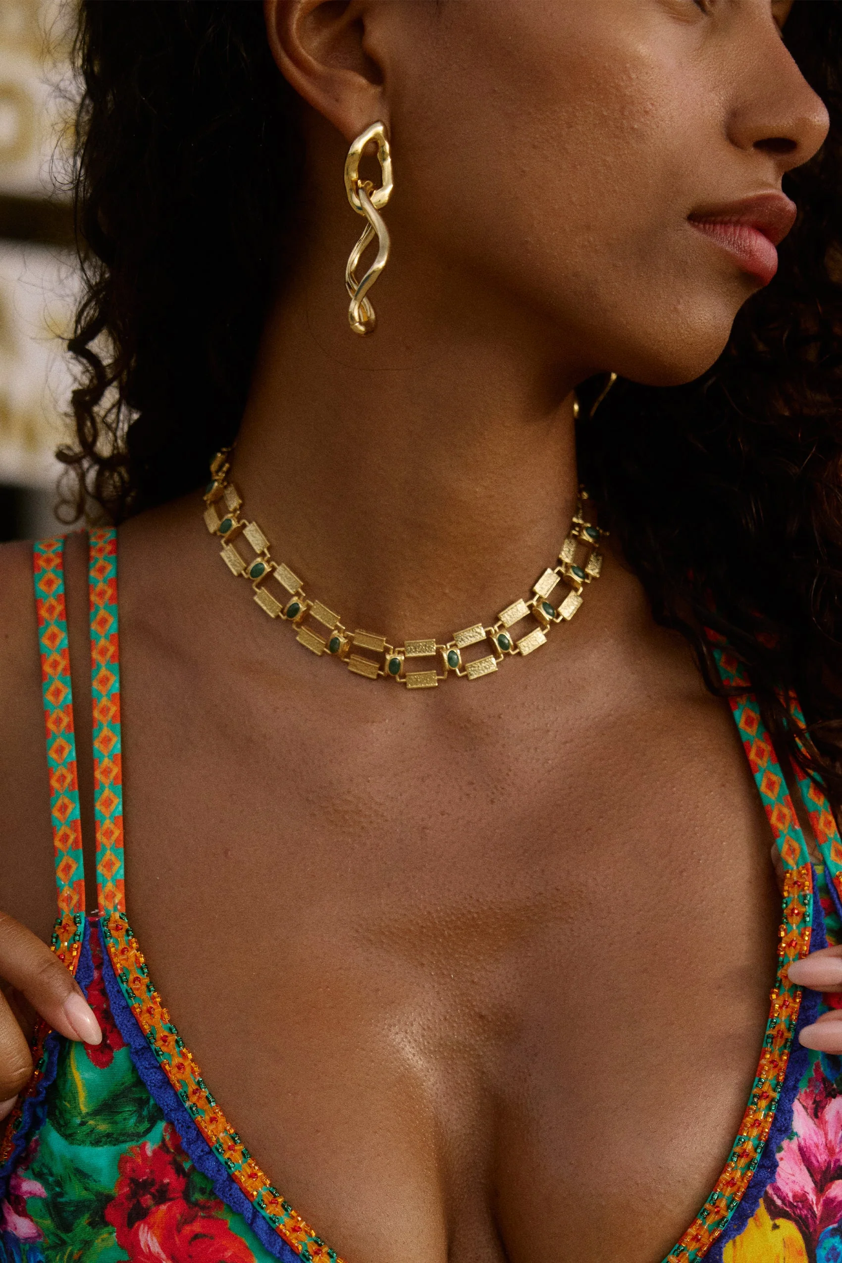 La Ceiba Choker in African Jade - Image 7