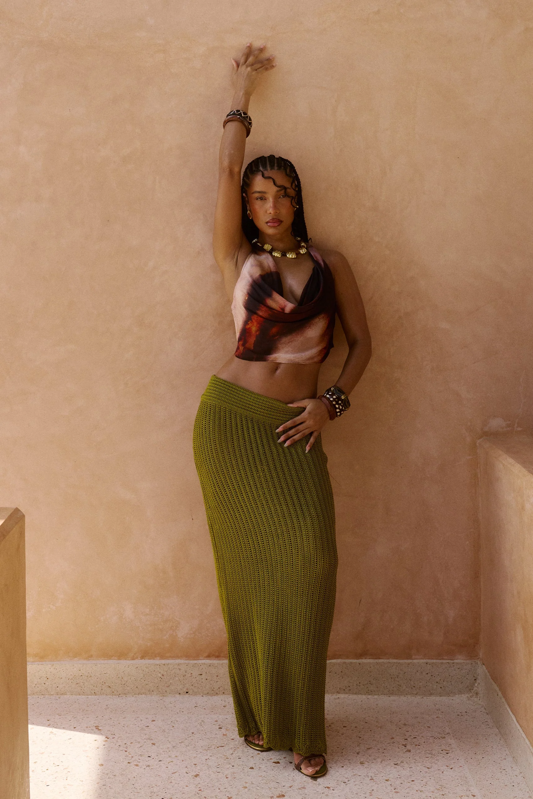 Nia Crochet Maxi Skirt in Paya - Image 10