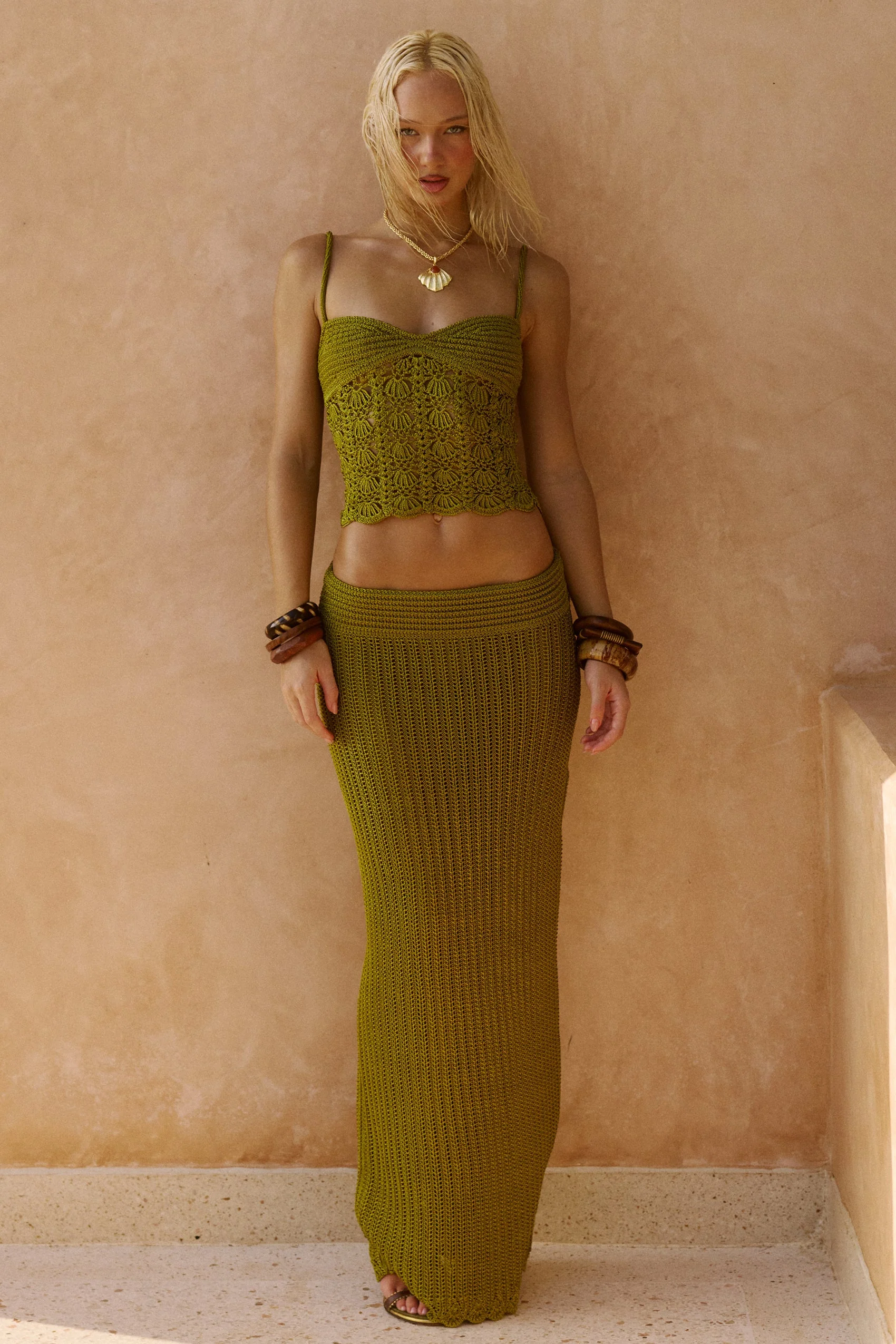 Nia Crochet Maxi Skirt in Paya - Image 5