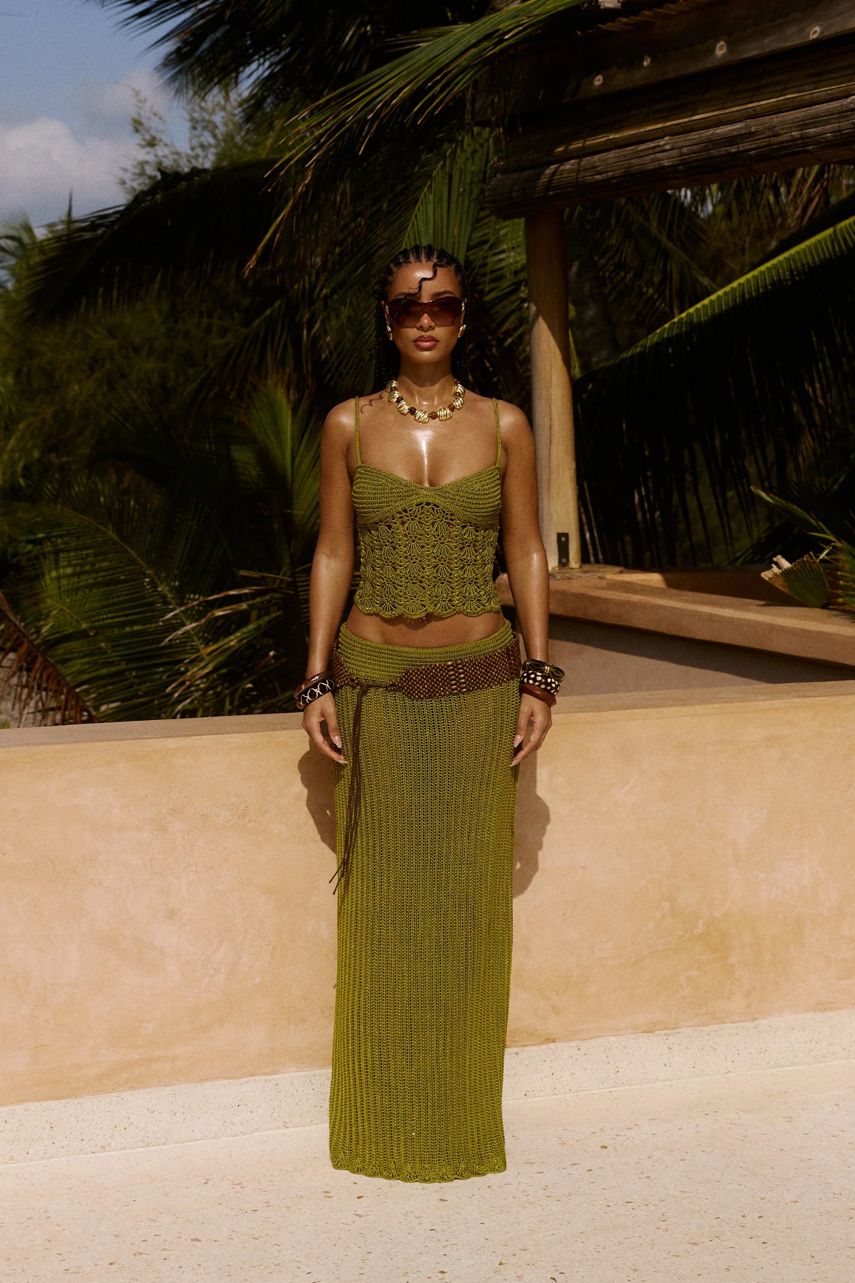 Nia Crochet Maxi Skirt in Paya - Image 8