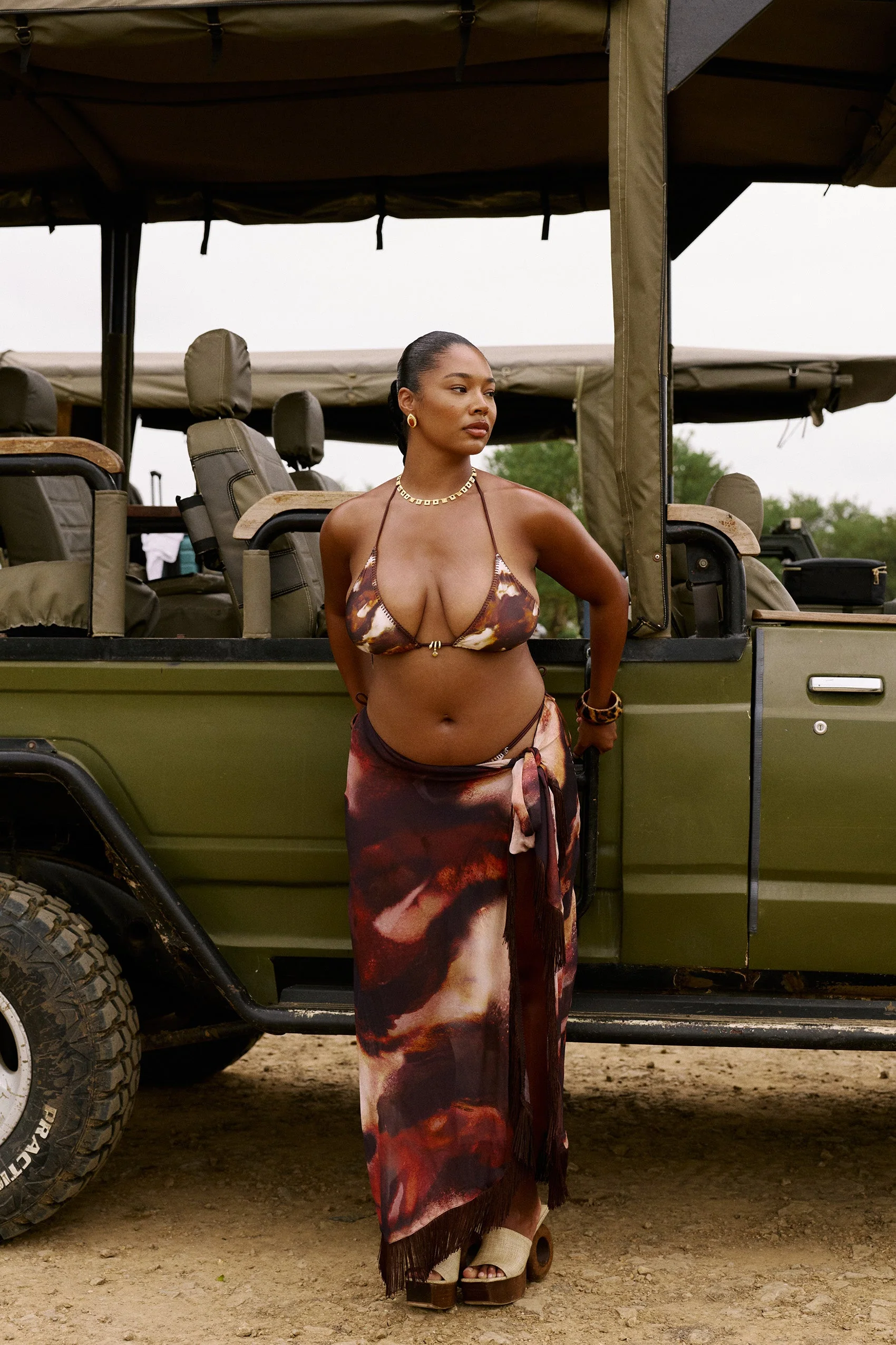 Omara Wrap Maxi Skirt in Sarabi - Image 9