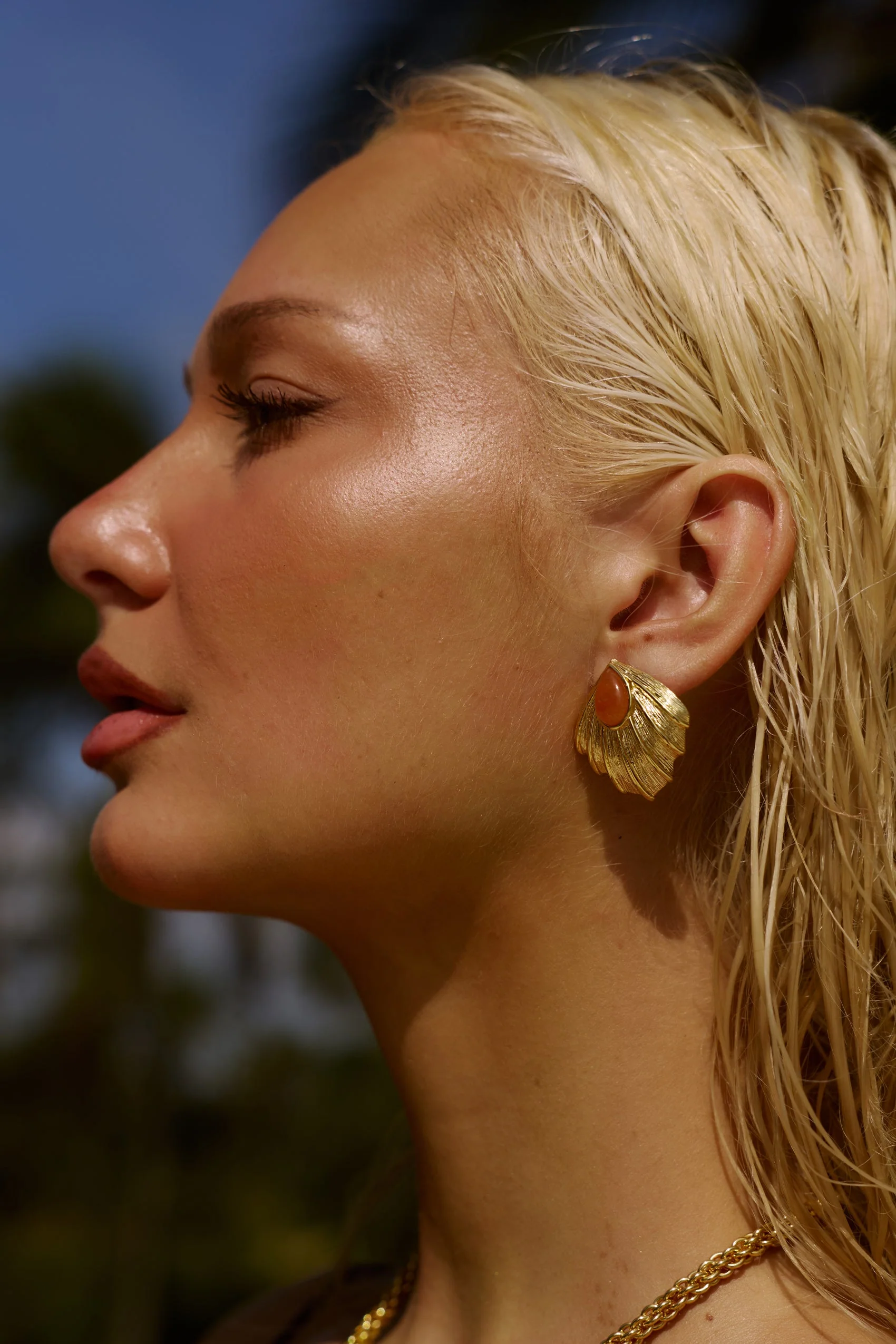 Zahana Earrings in Orange Aventurine - Image 11