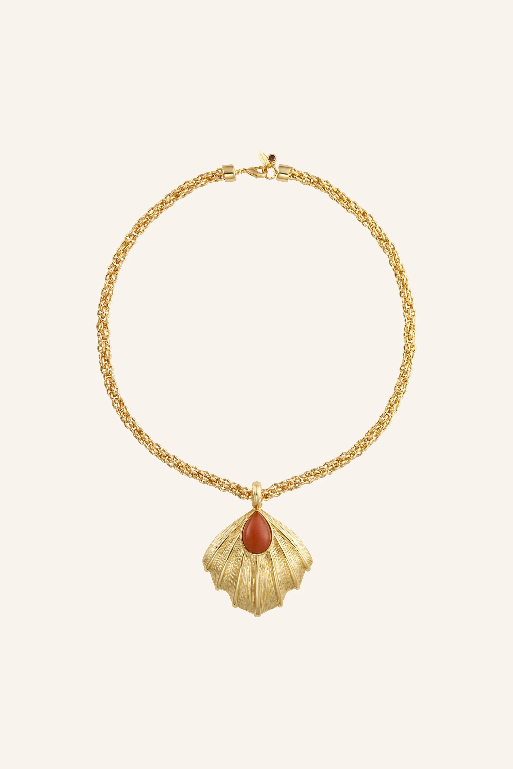 Zahana Necklace in Orange Aventurine